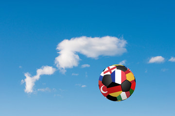 a view of a football ball in european football championship