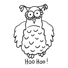 Cute cartoon wise owl
