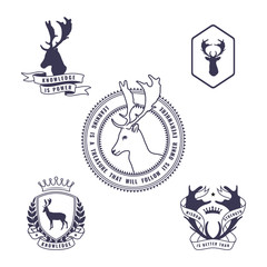 Deer emblem set