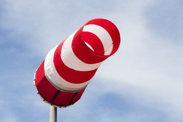Red and white windsock