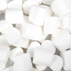 Marshmallows on white

