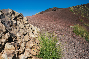 Etna volcano craters in Sicily, Italy