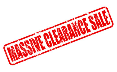 MASSIVE CLEARANCE SALE red stamp text