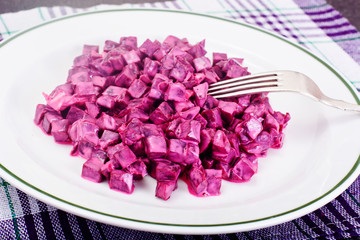Salad of Boiled Beets with Yogurt