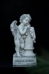 Engel mit Text - ich denk an Dich.