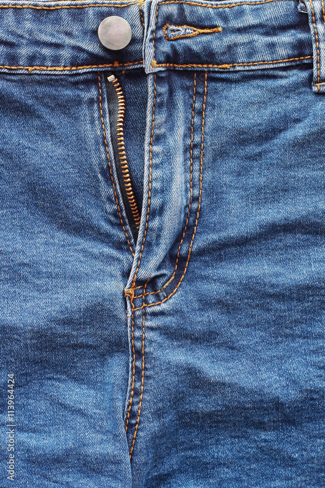 Poster jeans zipper for pattern