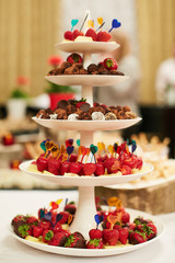 fresh strawberries and chocolate