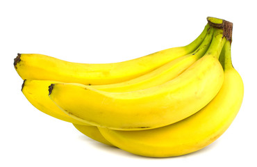 bananas on white background