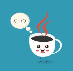 Let`s write some java code. Cup of coffee is thinking about coding and development