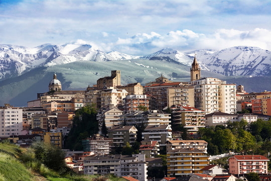 chieti, one of the capitals of Abruzzo photographs with the back