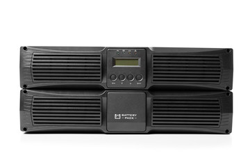 uninterruptible power supply (ups) with reserve battery, isolated on white