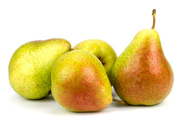pears on a white background