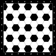 Chess Board with soccer ball texture