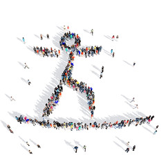 Naklejka premium people surfing competition sport 3d