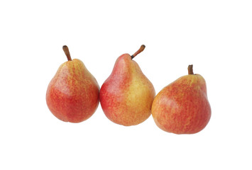 Three red pears.
