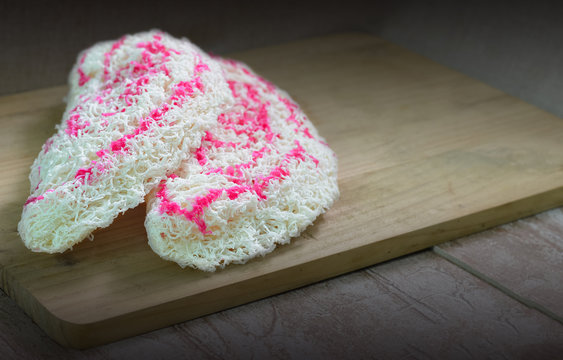 Traditional Sri Lankan Sinhala And Tamil New Year Sweet, Asmi. Asmi Is A Traditional Sri Lankan Delicacy Made From Rice Flour With Hardened Treacle On Top