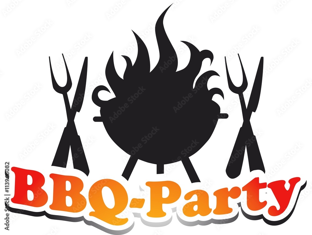 Wall mural bbq-party