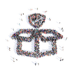 people box package shape 3d
