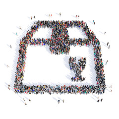 people box package shape 3d