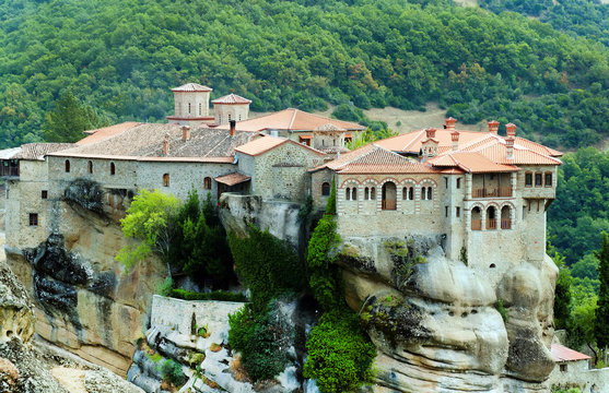 The Varlaam monastery on its rock pedestal  is the second largest monastery in the Meteora complex, built in 1541 and embellished in 1548. Grrece, september 2014