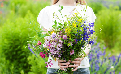 Wildflowers in the hands