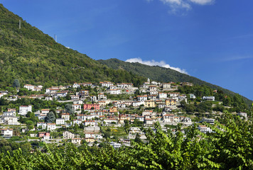 Obraz premium Cernobbio town in Como lake district. Traditional italian village. Italy, Europe, sept. 2015.