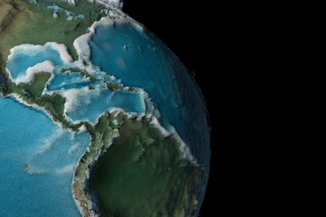 Low Poly Earth in Motion. Nice 3D Rendering
