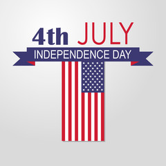 Obraz premium Independence day USA 4th july. Vector illustration