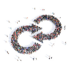 people arrow direction 3d