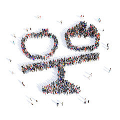 people scales healthy eating 3d