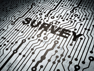 Fototapeta premium Science concept: circuit board with Survey