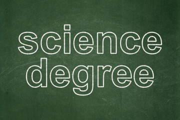 Obraz premium Science concept: Science Degree on chalkboard background