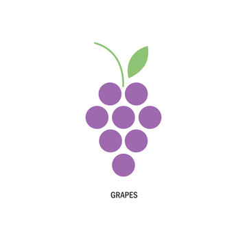 bunch of grapes. logo, symbol, logo, menu, wine list, purple. vector illustration.