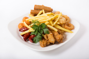 Different beer snacks