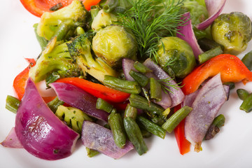 Mixed green vegetables salad