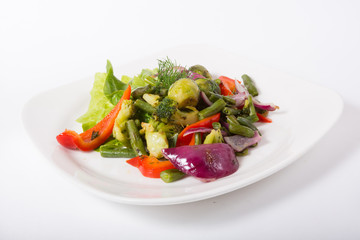 Mixed green vegetables salad