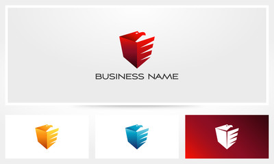 Obraz premium Eagle Falcon Shield Logo