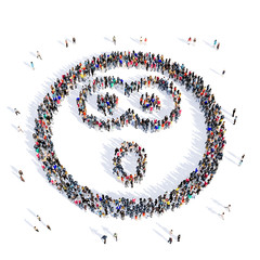 people 3d creative smiley