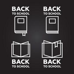 Back to school education icons set