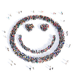 people 3d creative smiley