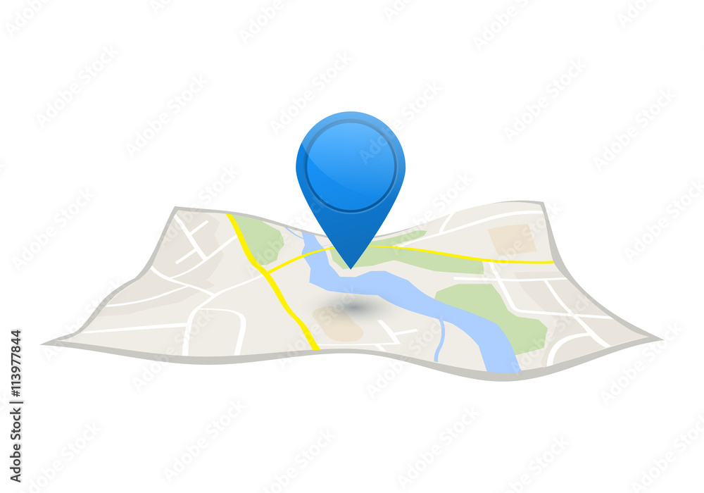 Poster Gps navigation vector concept.