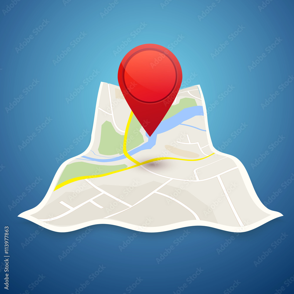 Poster Gps navigation vector concept.