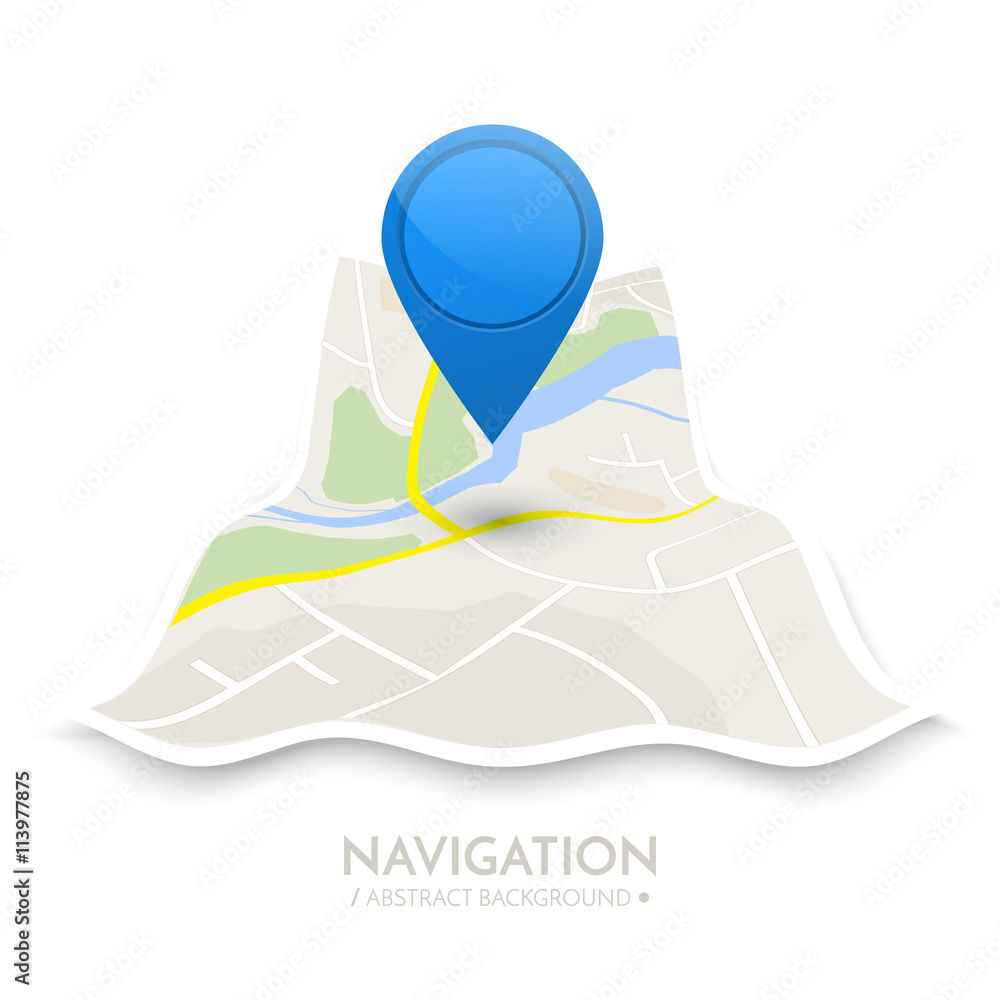 Poster Gps navigation vector concept.