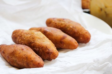 Unnakaya / Kerala Malabar snack made during Ramadan, selective focus