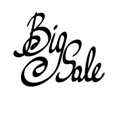 big sale lettering hand drawn illustration