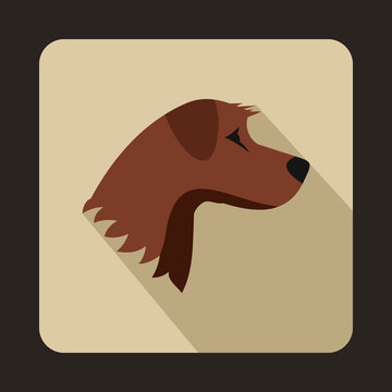 Dog icon, flat style