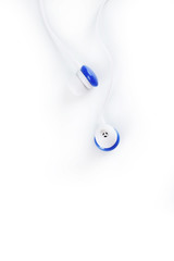 White headphones isolated on a white