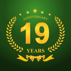 Anniversary emblems template design