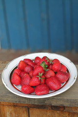 wild strawberry in a basket