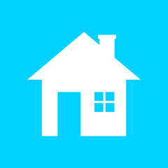 Fototapeta premium White house on blue background